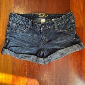 Arizona Jean Company Dark Blue Rolled Cuff Denim Shorts